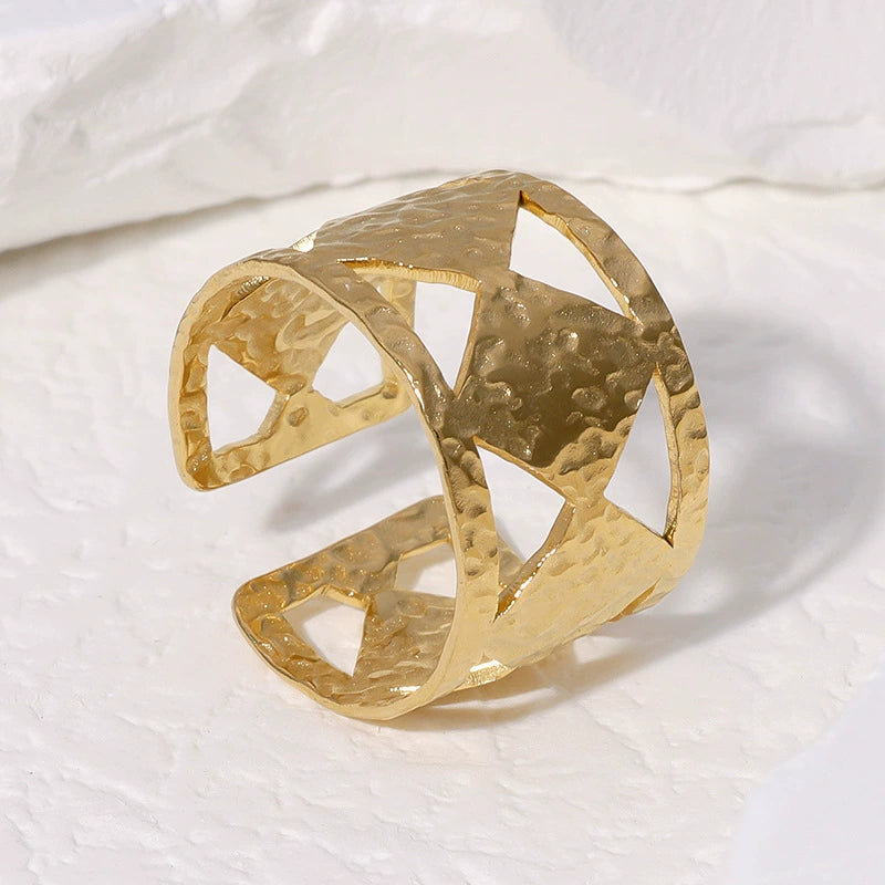 Geo Bold Ring Guld